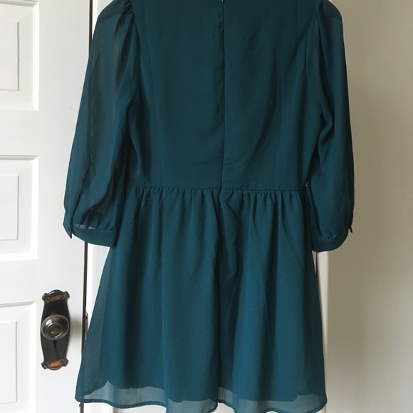 Teal dress size Large forever 21 - Picture 5 of 10